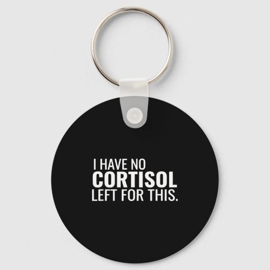 Grappig laag cortisol niveau Grappig laag cortisol Sleutelhanger (Voorkant)