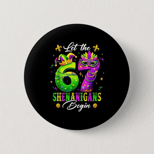 Grappig Laat 67 Streken Beginnen 6 Ronde Button 5,7 Cm (Voorkant)