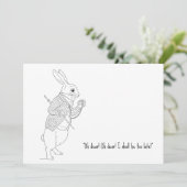 Grappig laat Alice in Wonderland nieuwjaar Feestdagenkaart (Staand voorkant)