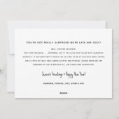 Grappig laat Alice in Wonderland nieuwjaar Feestdagenkaart (Achterkant)