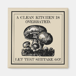 Grappig laat die shiitake gaan paddenstoel woordsp magneet