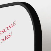 Grappig laat een review hostel hotel business logo pickleball paddle (Links Detail)