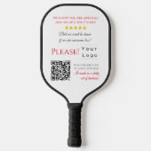 Grappig laat een review hostel hotel business logo pickleball paddle (Achterkant)