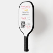 Grappig laat een review hostel hotel business logo pickleball paddle (Links)