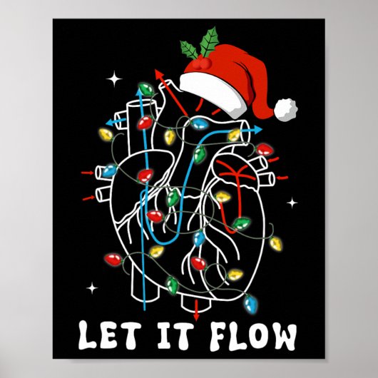 Grappig Laat Het Stromen Anatomie Hart Hartverplee Poster (Voorkant)