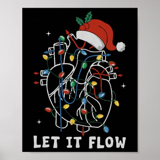 Grappig Laat Het Stromen Anatomie Hart Hartverplee Poster (Voorkant)