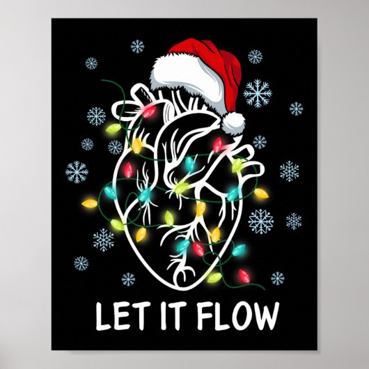 Grappig Laat Het Stromen Anatomie Hart Hartverplee Poster (Voorkant)