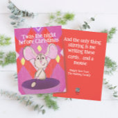 Grappig laat na Kerstmis Nieuwjaar kaart