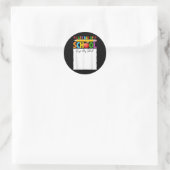 Grappig Laatste schooldag Teken mijn Shirt Autogra Ronde Sticker (Tas)