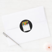 Grappig Laatste schooldag Teken mijn Shirt Autogra Ronde Sticker (Envelop)