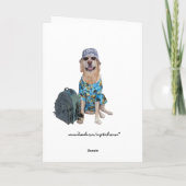 Grappig Lab Bon Voyage voor cruise. Kaart (Achterkant)