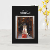 Grappig Lab Mannelijke Verjaardag Kaart (Gele Bloem)