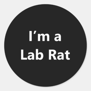 Grappig Lab Rat Halloween Kostuum Doe Maar Een Bee Ronde Sticker
