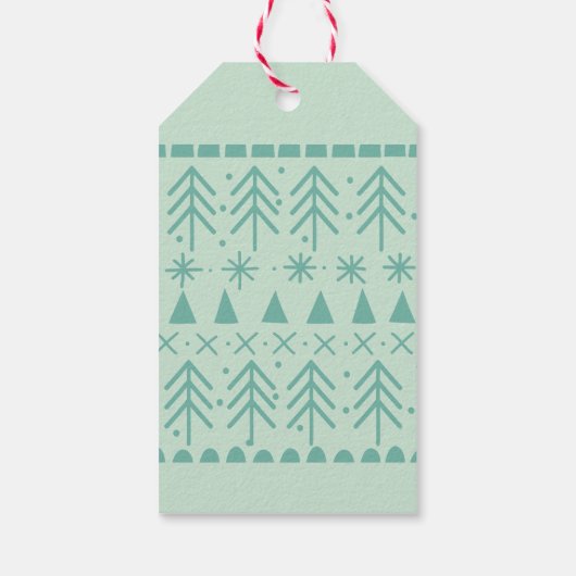 Grappig Label met kersthaaien Cadeaulabel (Achterkant)