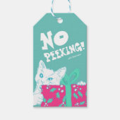 grappig label voor kerstmis - editable tekst cadeaulabel (Voorkant)