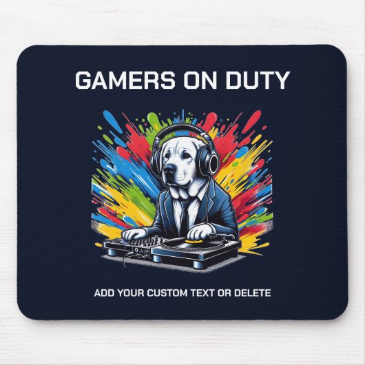 Grappig labrador en gaming Dierenvriend cadeau Muismat (Voorkant)