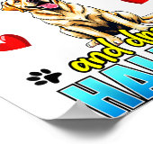 Grappig Labrador Retriever-ontwerp voor hondenbezi Poster (Hoek)