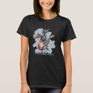 Grappig lachen Donkey Face met elektrische gitaar T-shirt