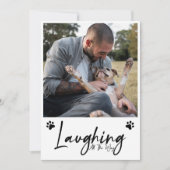 Grappig lachen helemaal huisdier vijf foto feestdagenkaart (Voorkant)