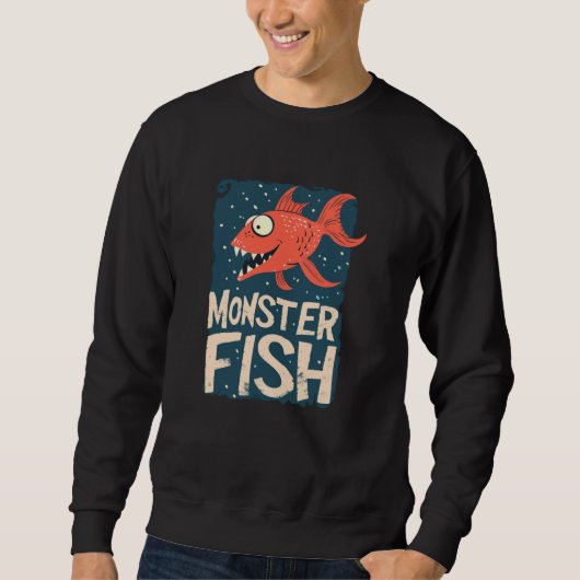 Grappig lachen Monster Fish Outfit Trui (Voorkant)