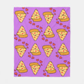 Grappig lachen pizza patroon paarse kinder meid jo fleece deken (Voorkant)