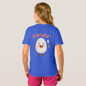Grappig Lachend Ei Cartoon Meisjes T-shirt | Schat (Achterkant volledig)