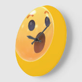 Grappig Lachend Emoji Gezicht Grote Klok (Hoek)