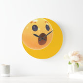 Grappig Lachend Emoji Gezicht Grote Klok (Huis)