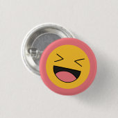 Grappig Lachend Emoji Gezicht Ronde Button 3,2 Cm (Voorkant /achterkant)