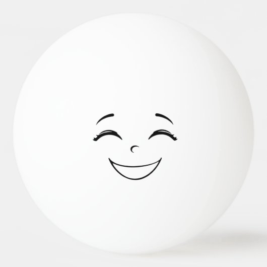 Grappig Lachend Gezicht Ping Pong Ball (Voorkant)