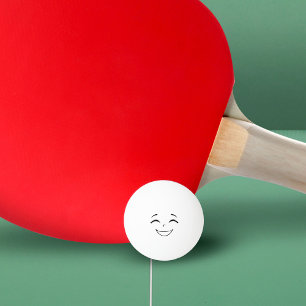 Grappig Lachend Gezicht Ping Pong Ball