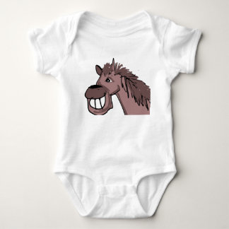 Grappig Lachend Paard Cartoon | Dwaze Glimlach Romper