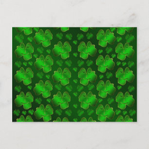 grappig, lachend, shamrocks, groen, st patricks da briefkaart