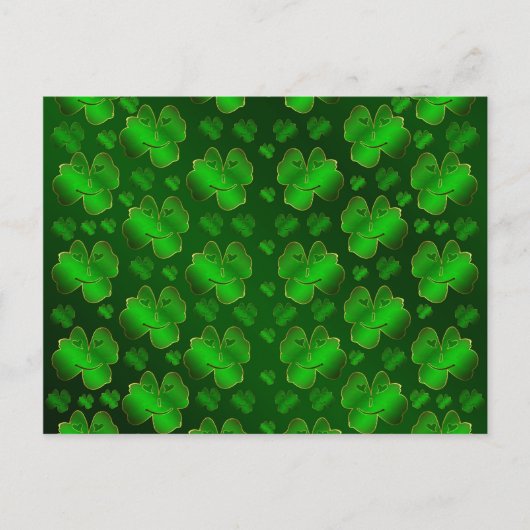 grappig, lachend, shamrocks, groen, st patricks da briefkaart (Voorkant)