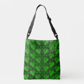 grappig, lachend, shamrocks, groene, smakelijke da crossbody tas (Achterkant)