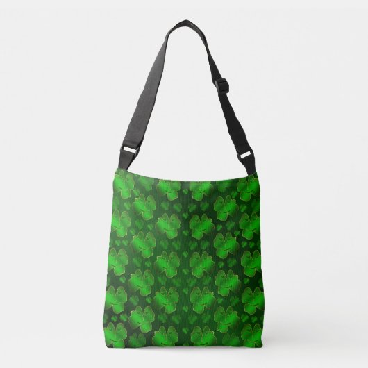 grappig, lachend, shamrocks, groene, smakelijke da crossbody tas (Voorkant)