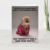 Grappig Lachende Hond Verjaardag Wenskaart Kaart (Voorkant)