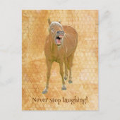 Grappig lachpaard, op maat briefkaart (Voorkant)