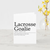 Grappig Lacrosse Goalie Definitie Quote Cool Manne Kaart (Gele Bloem)