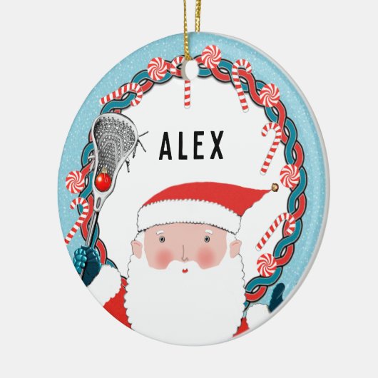 Grappig Lacrosse Keramiek Sieraad Keramisch Ornament (Links)