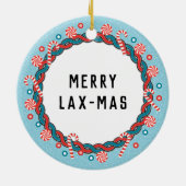 Grappig Lacrosse Keramiek Sieraad Keramisch Ornament (Achterkant)