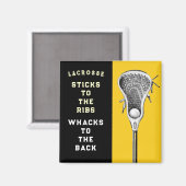 Grappig Lacrosse Team Magneet (Voorkant / Achterkant)