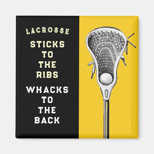 Grappig Lacrosse Team Magneet (Voorkant)