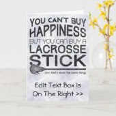 Grappig Lacrosse Wenskaart Kaart (Gele Bloem)