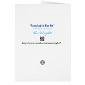 Grappig Lady die het water test (Achterkant)