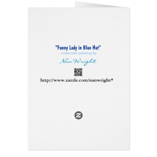 Grappig Lady die het water test (Achterkant)