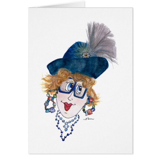 Grappig Lady die het water test (Voorkant)