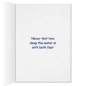 Grappig Lady die het water test (Binnen (Rechts))