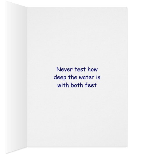 Grappig Lady die het water test (Binnen (Rechts))