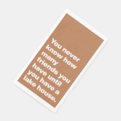 Grappig Lake House Vrienden citeren Terracotta Servet (Hoek)